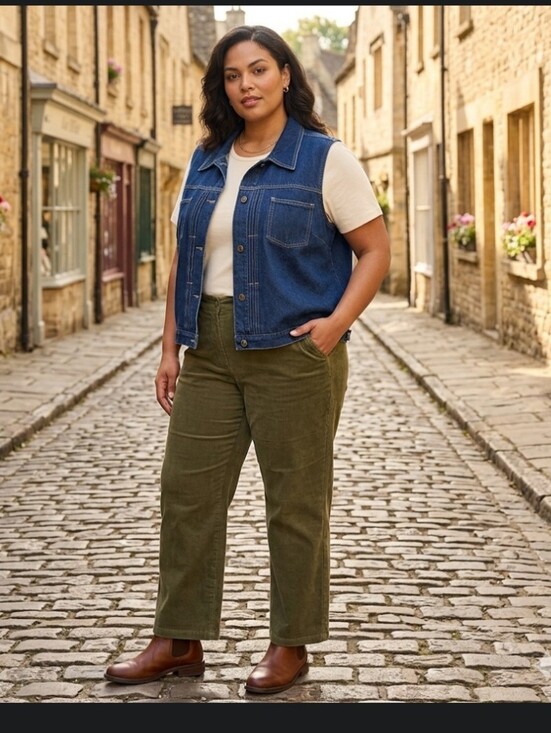 Casual Corner Jackets & Blazers - 2X Denim Vest Casual Corner Metal Buttons